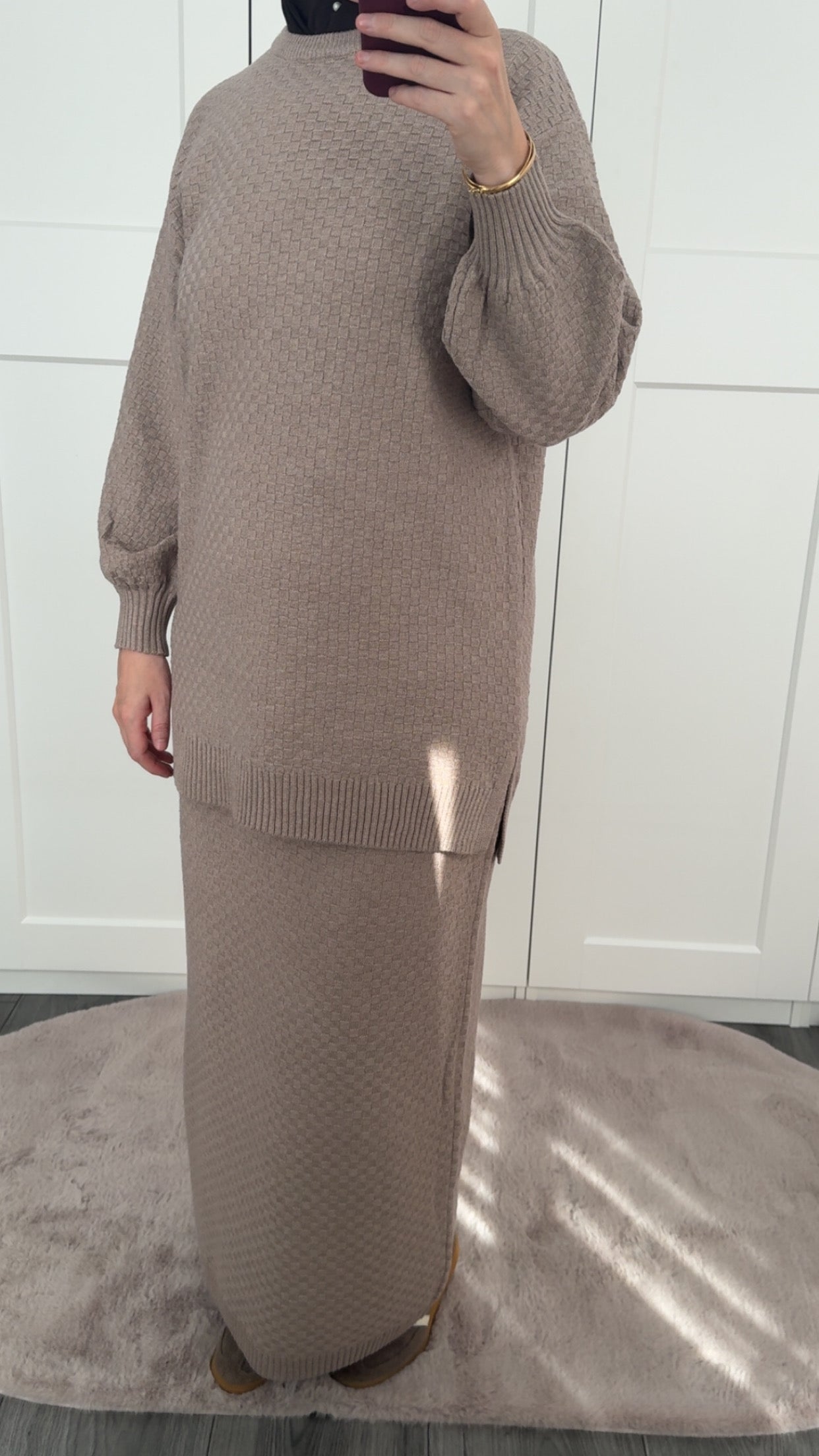 Aya skirt set taupe