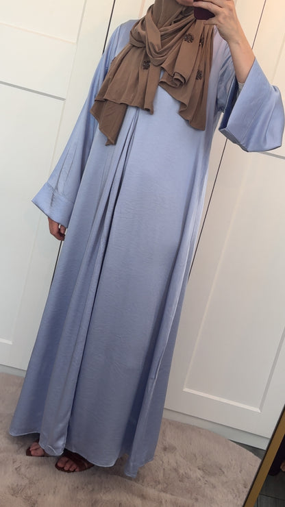 Satin blue maxidress