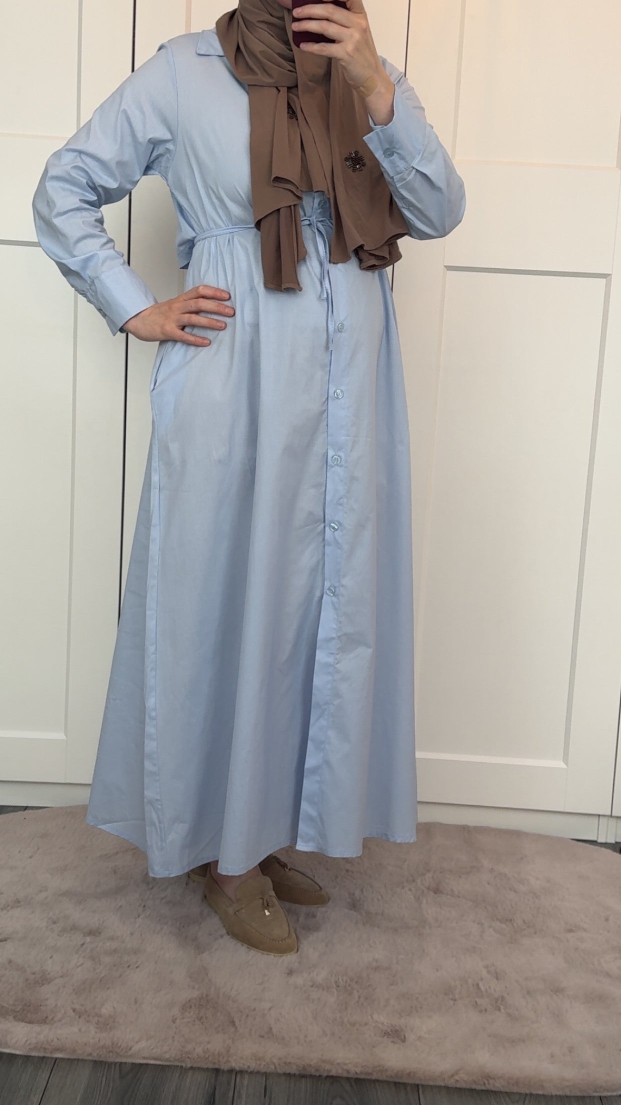 Blue maxi dress/blouse