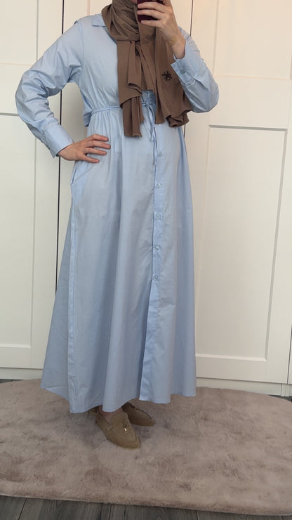 Blue maxi dress/blouse