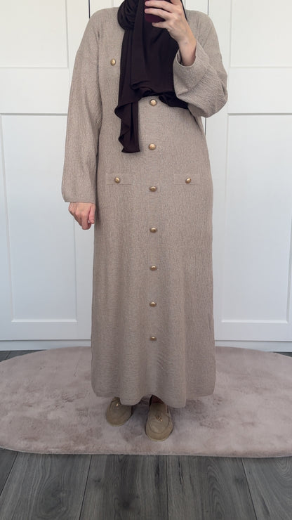 Zahra dress taupe