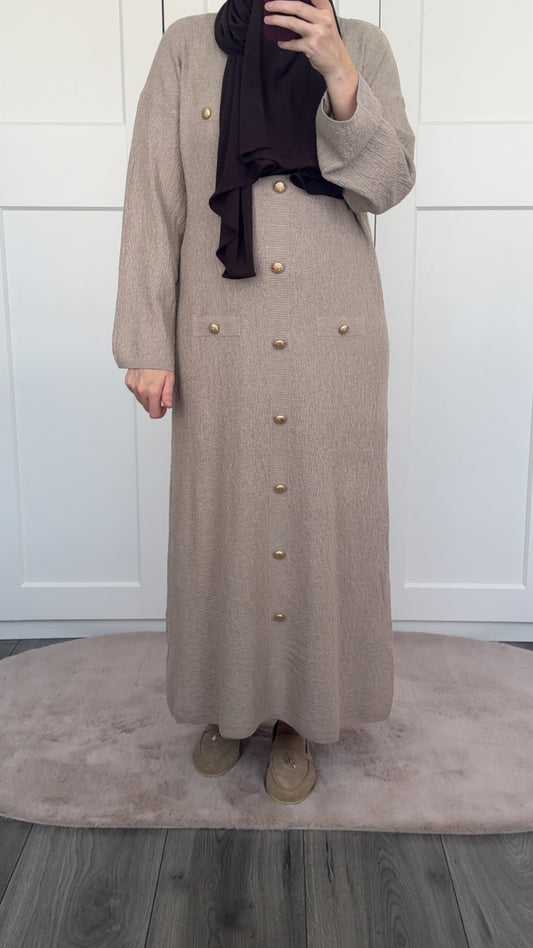 Zahra dress taupe