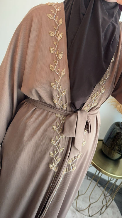 Kimono Isra lichtbruin/taupe