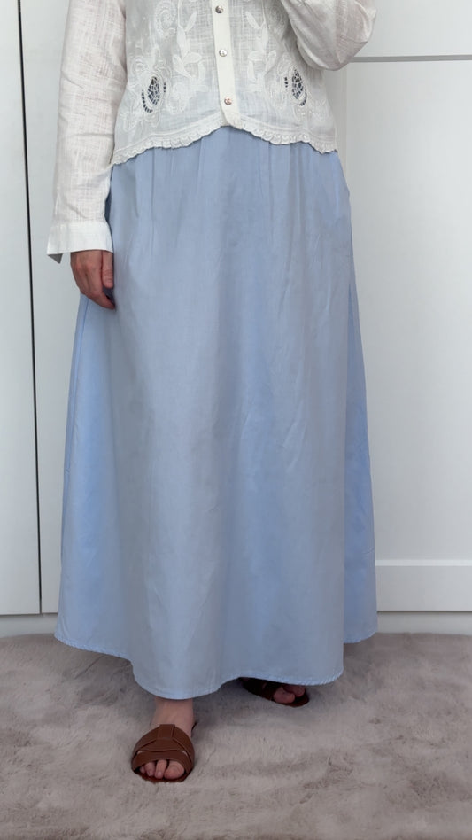 Light blue skirt
