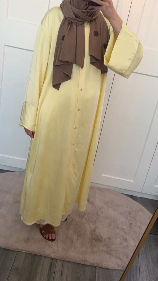 Satin yellow dress
