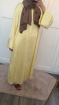 Satin yellow dress