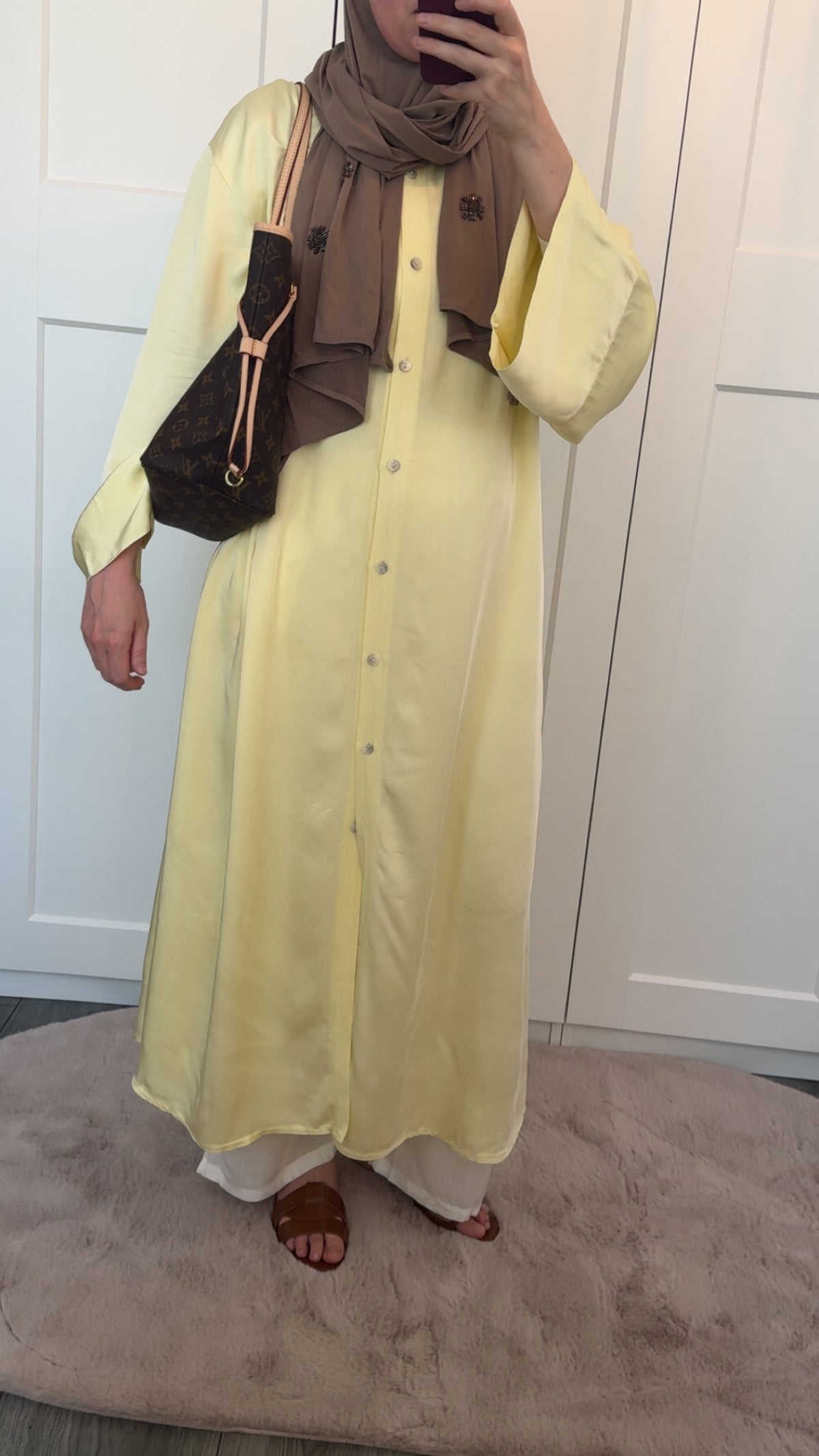 Satin yellow dress