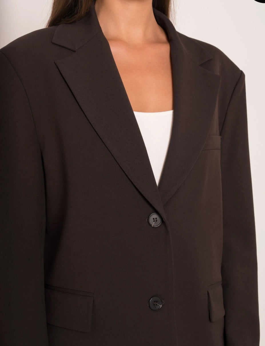 Tasmin blazer darkbrown