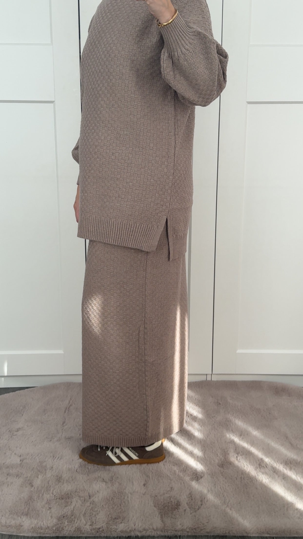 Aya skirt set taupe