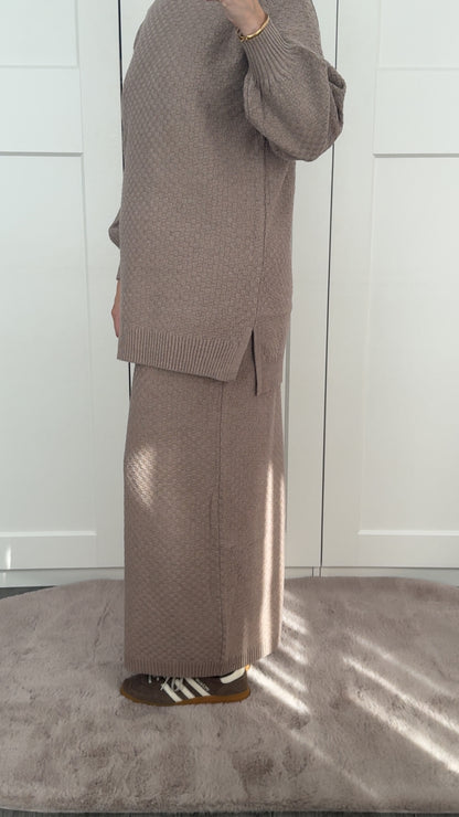 Aya skirt set taupe
