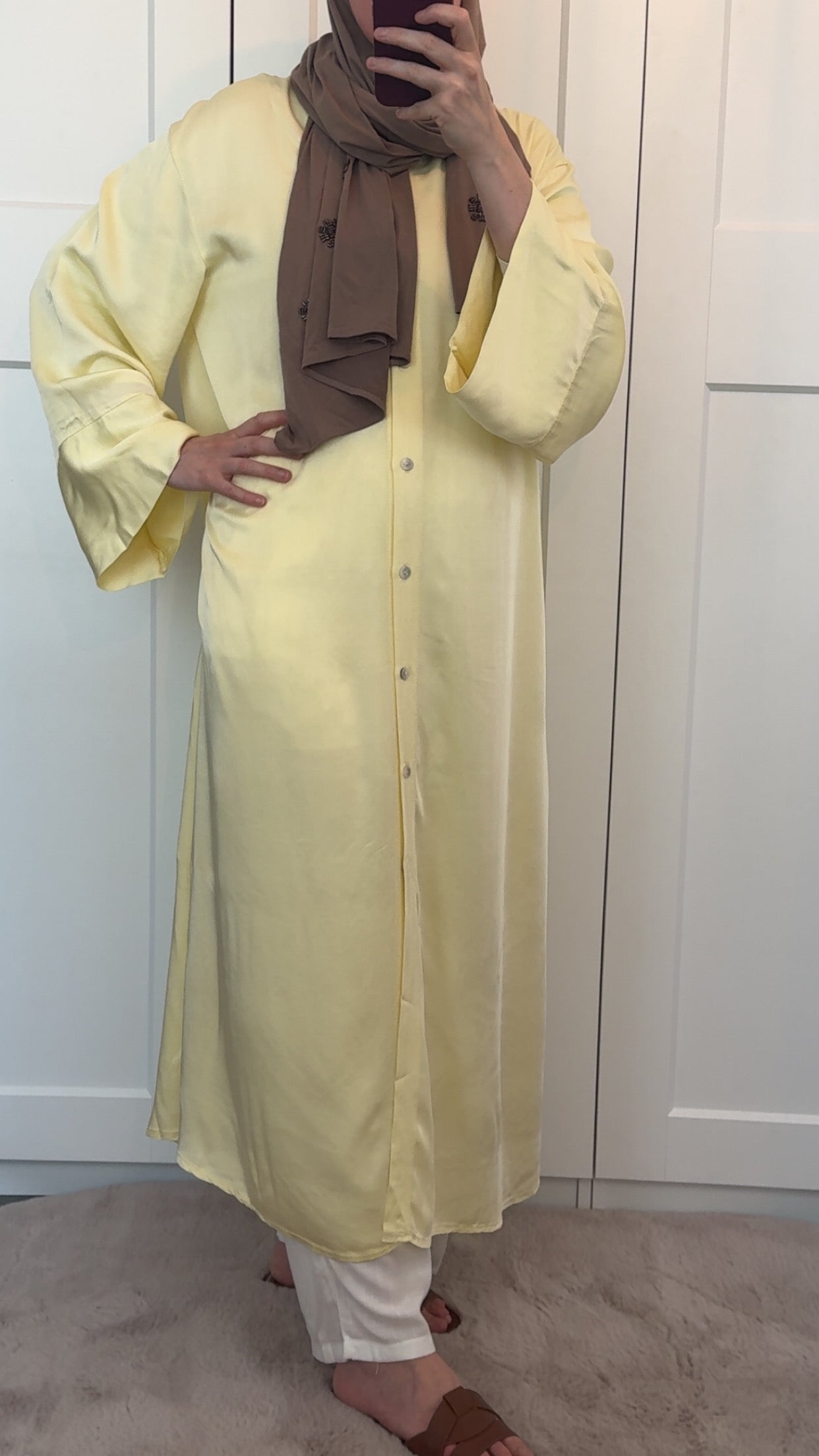 Satin yellow dress