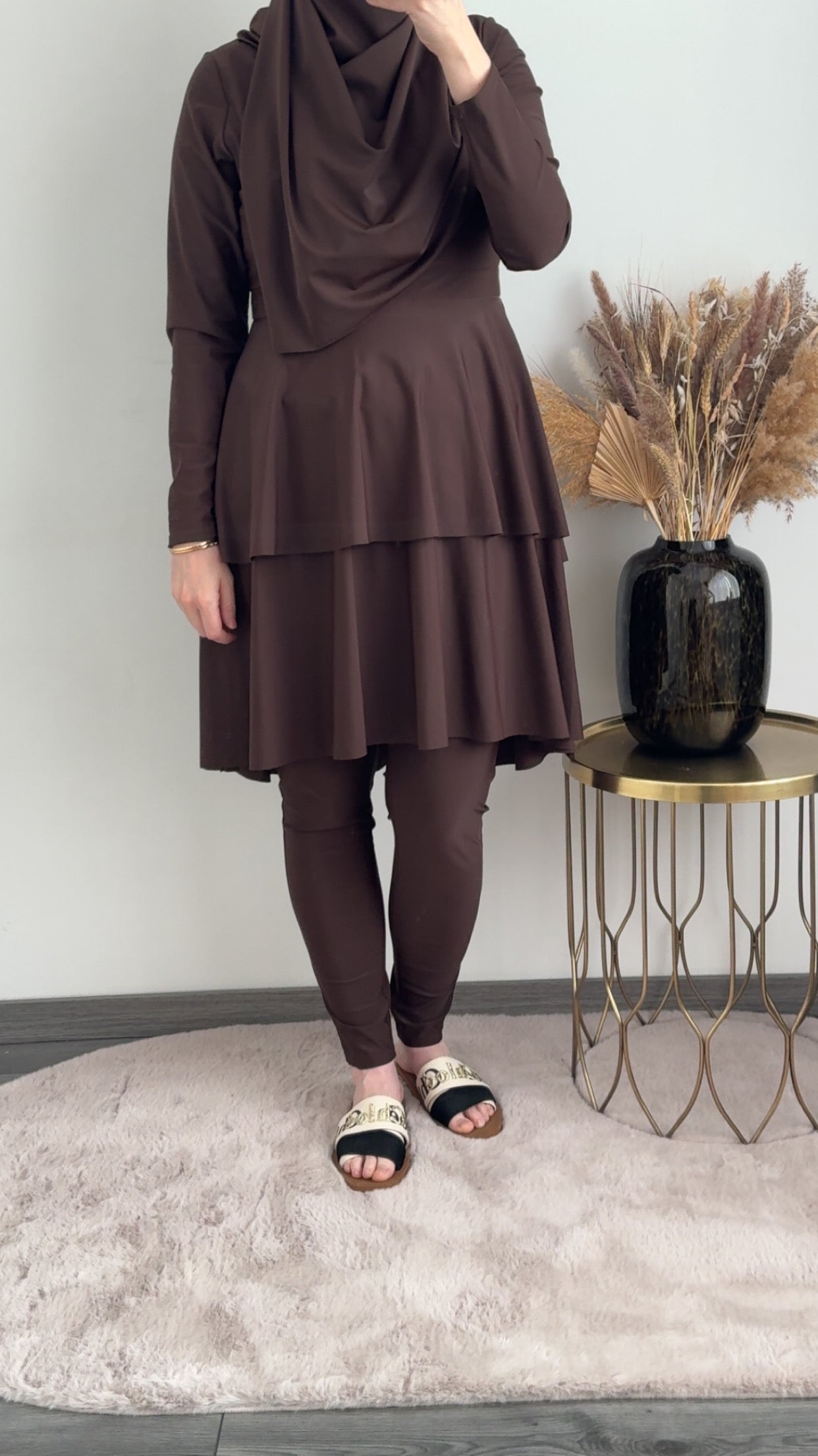 Burkini donkerbruin