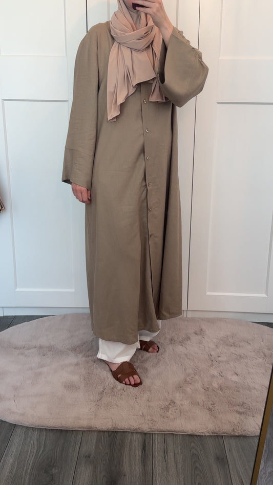 Linnen brown dress