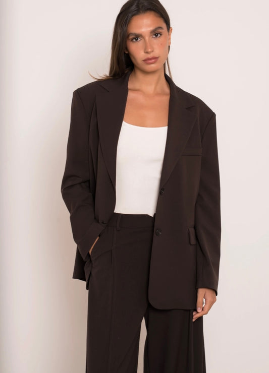 Tasmin blazer darkbrown
