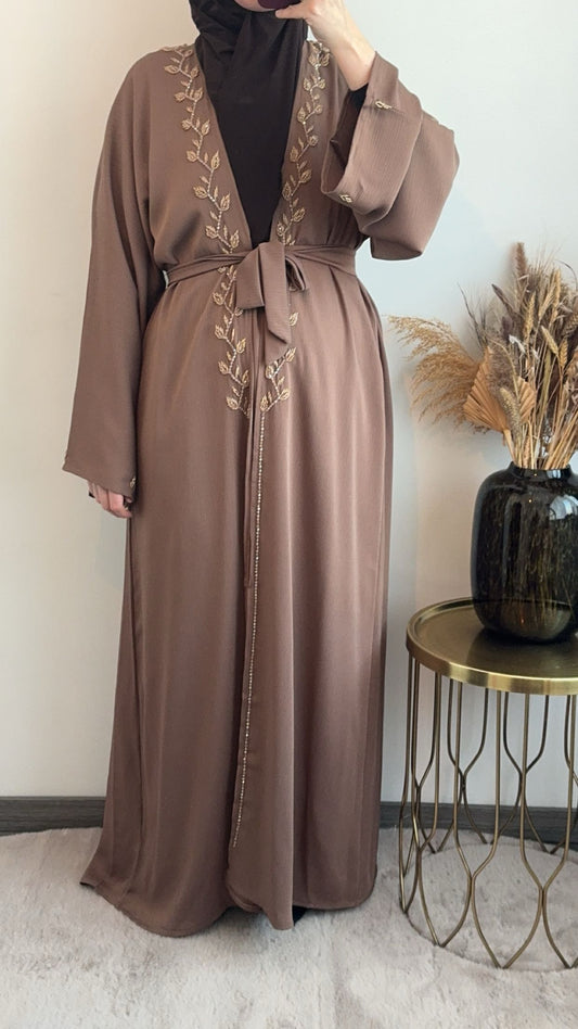 Kimono Isra lichtbruin/taupe