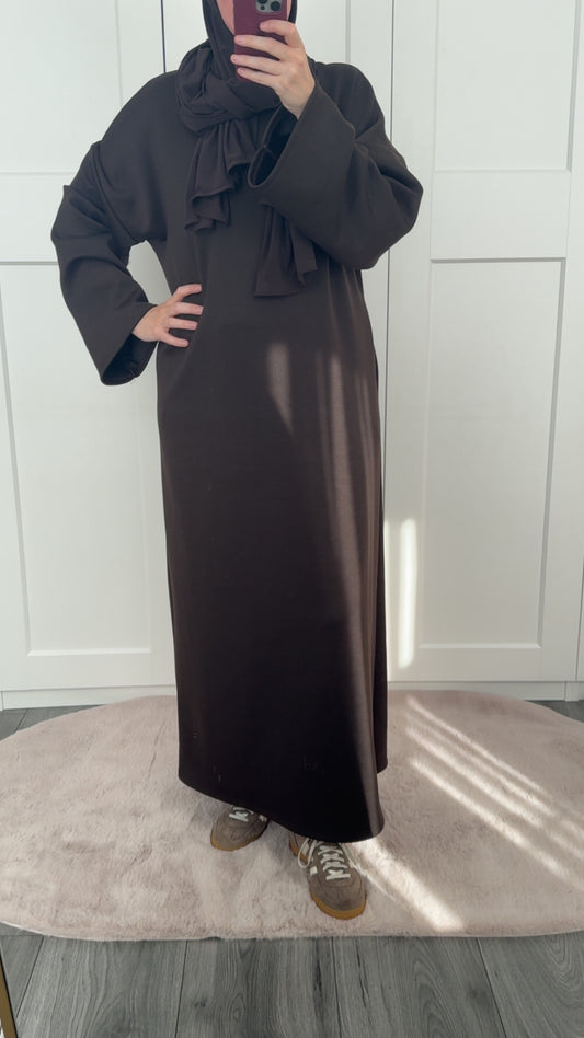 Oversized dress darkbrown