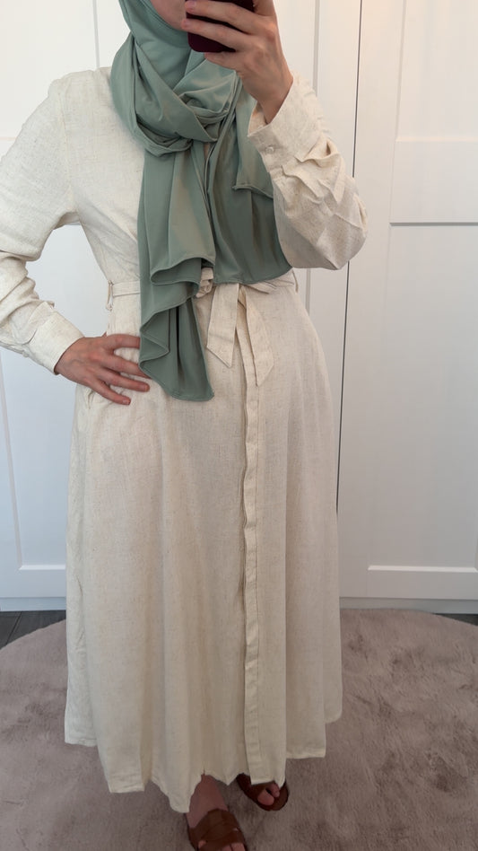 Nude linnen dress