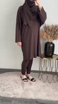 Burkini oversized donkerbruin