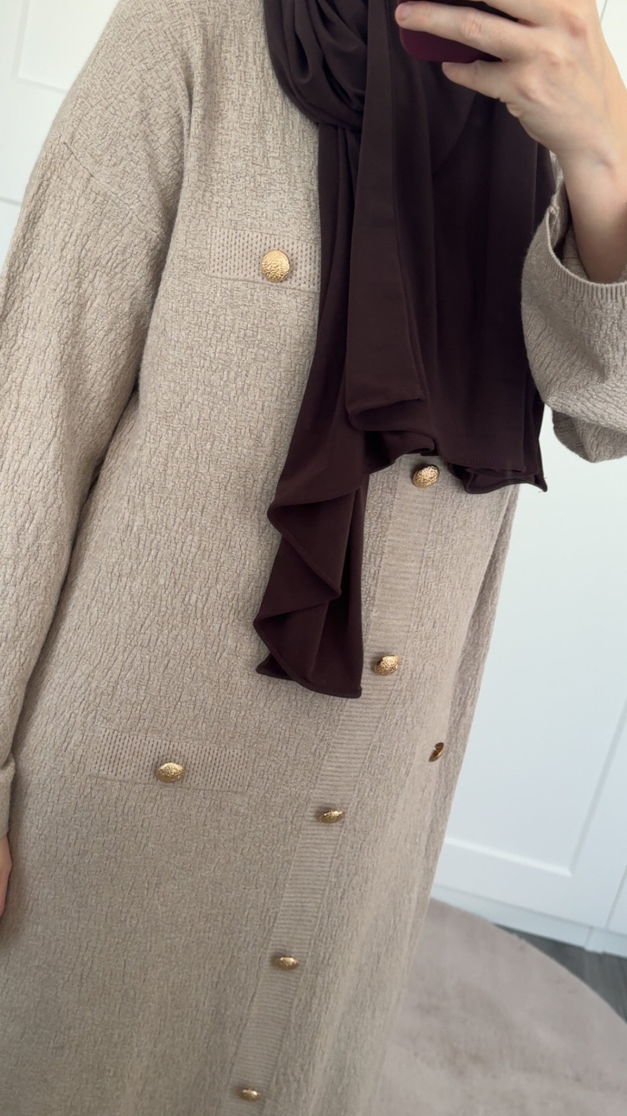 Zahra dress taupe