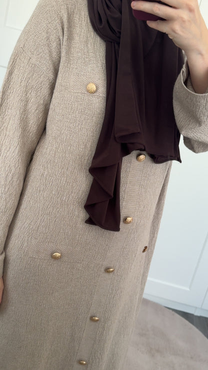 Zahra dress taupe