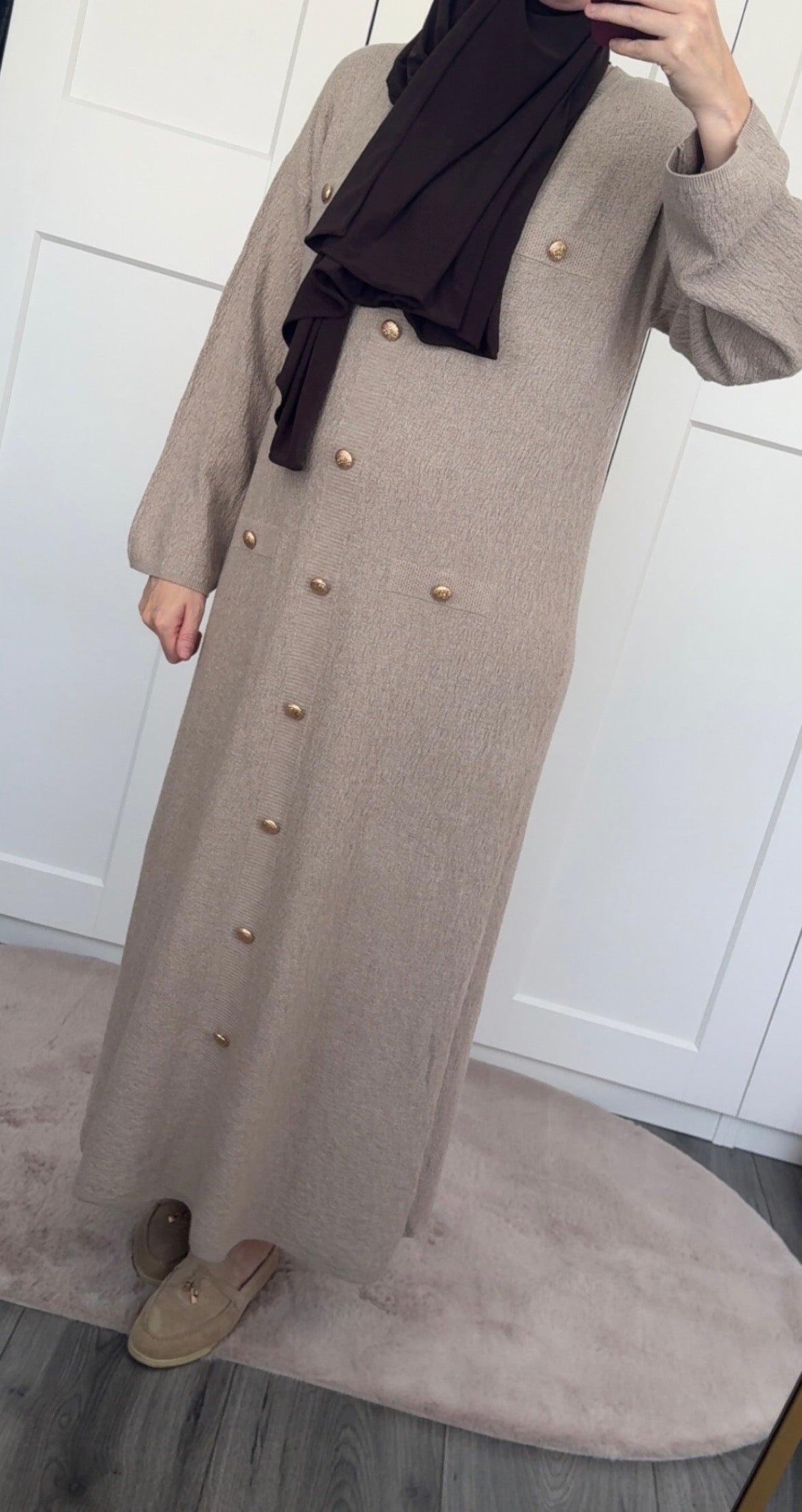 Zahra dress taupe