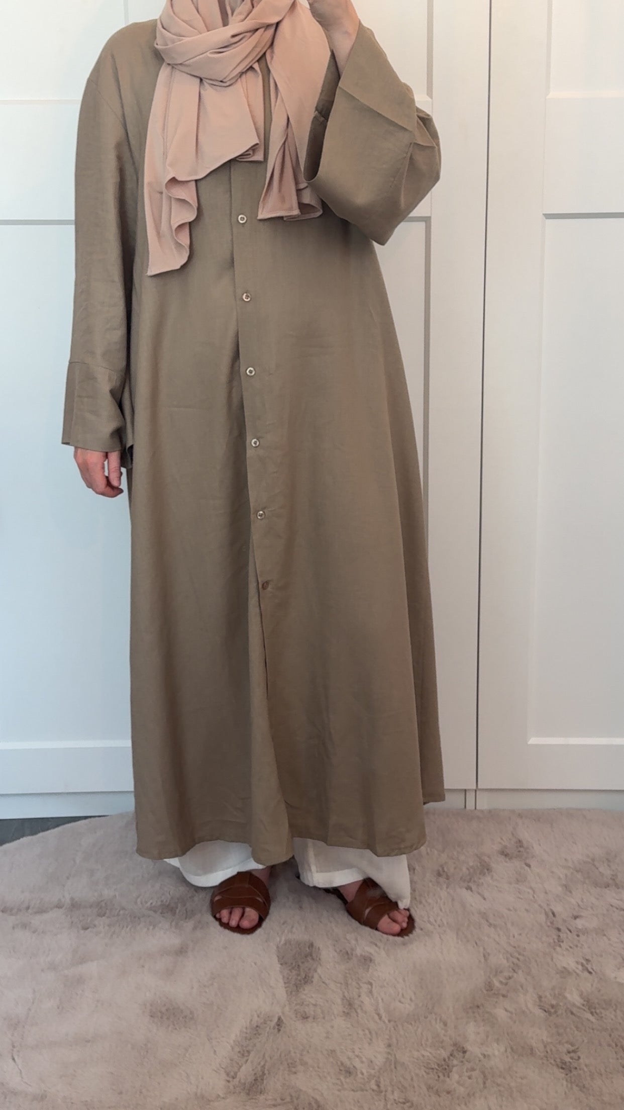 Linnen brown dress