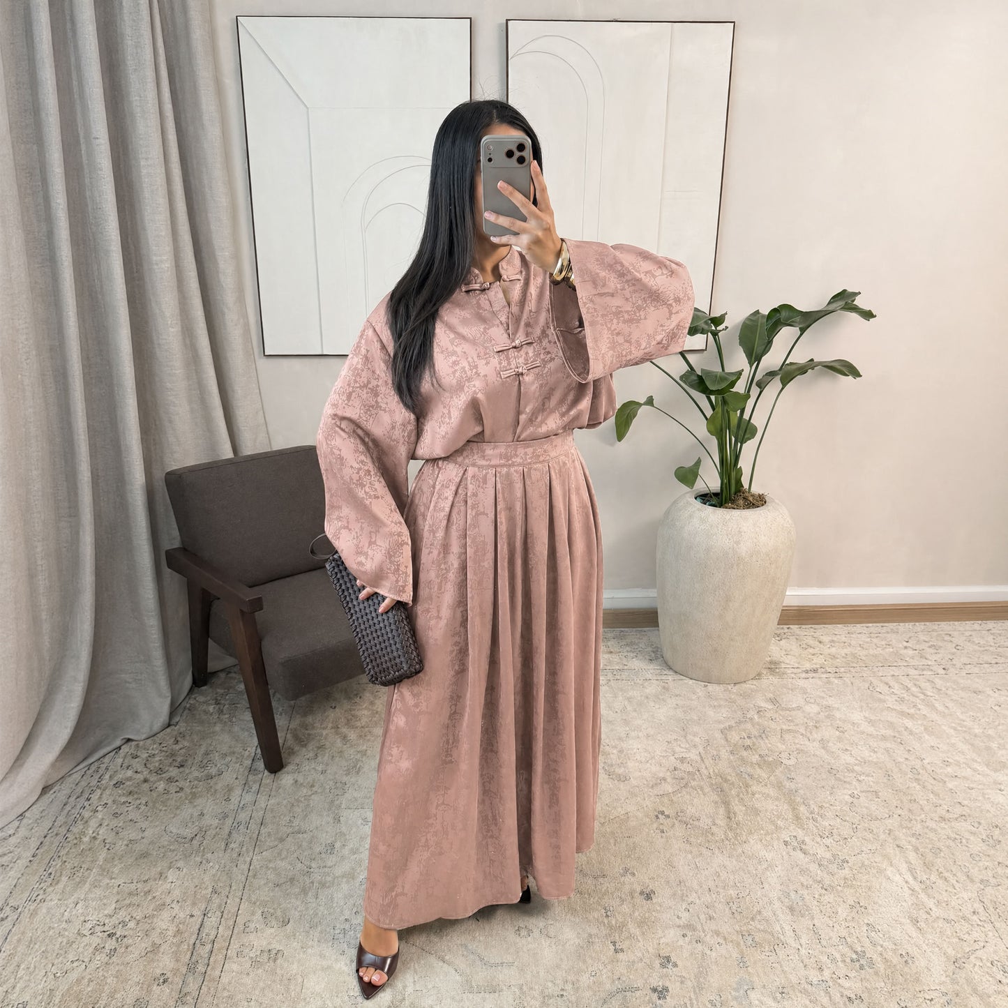 Pink skirt set
