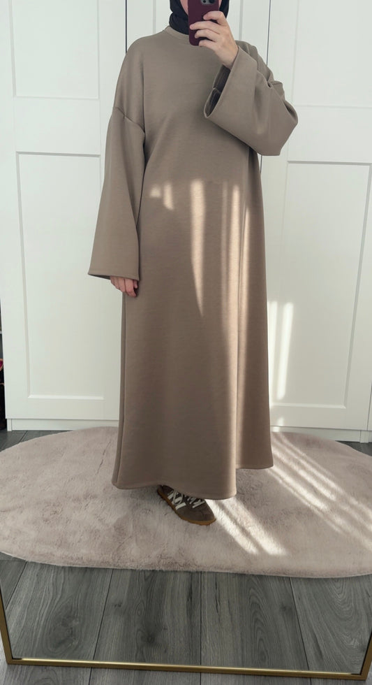 Oversized dress taupe