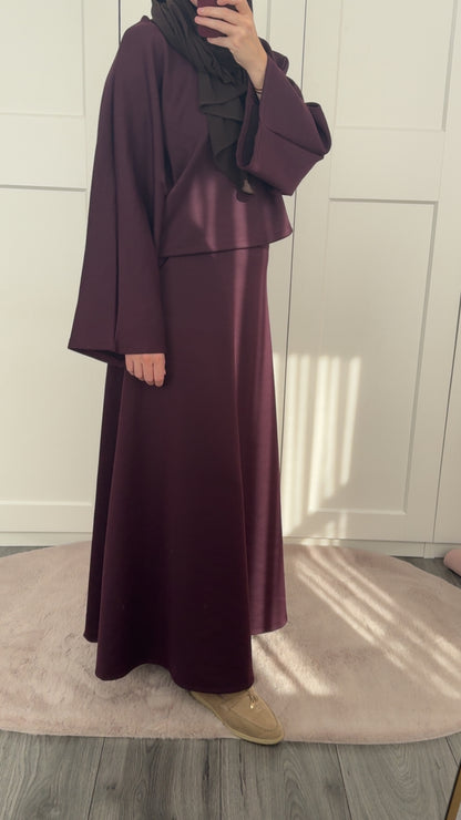 Two pieces skirt set bordeaux