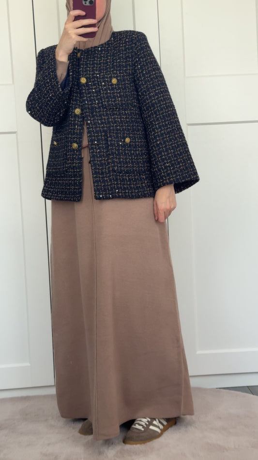Boucle blazer darkblue