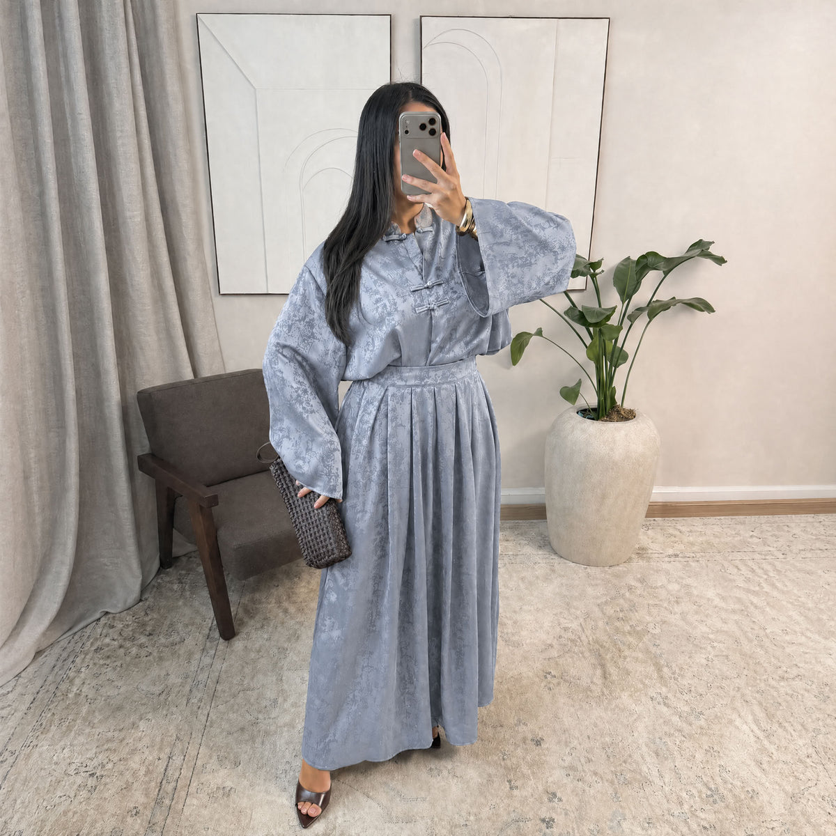 Light blue skirt set