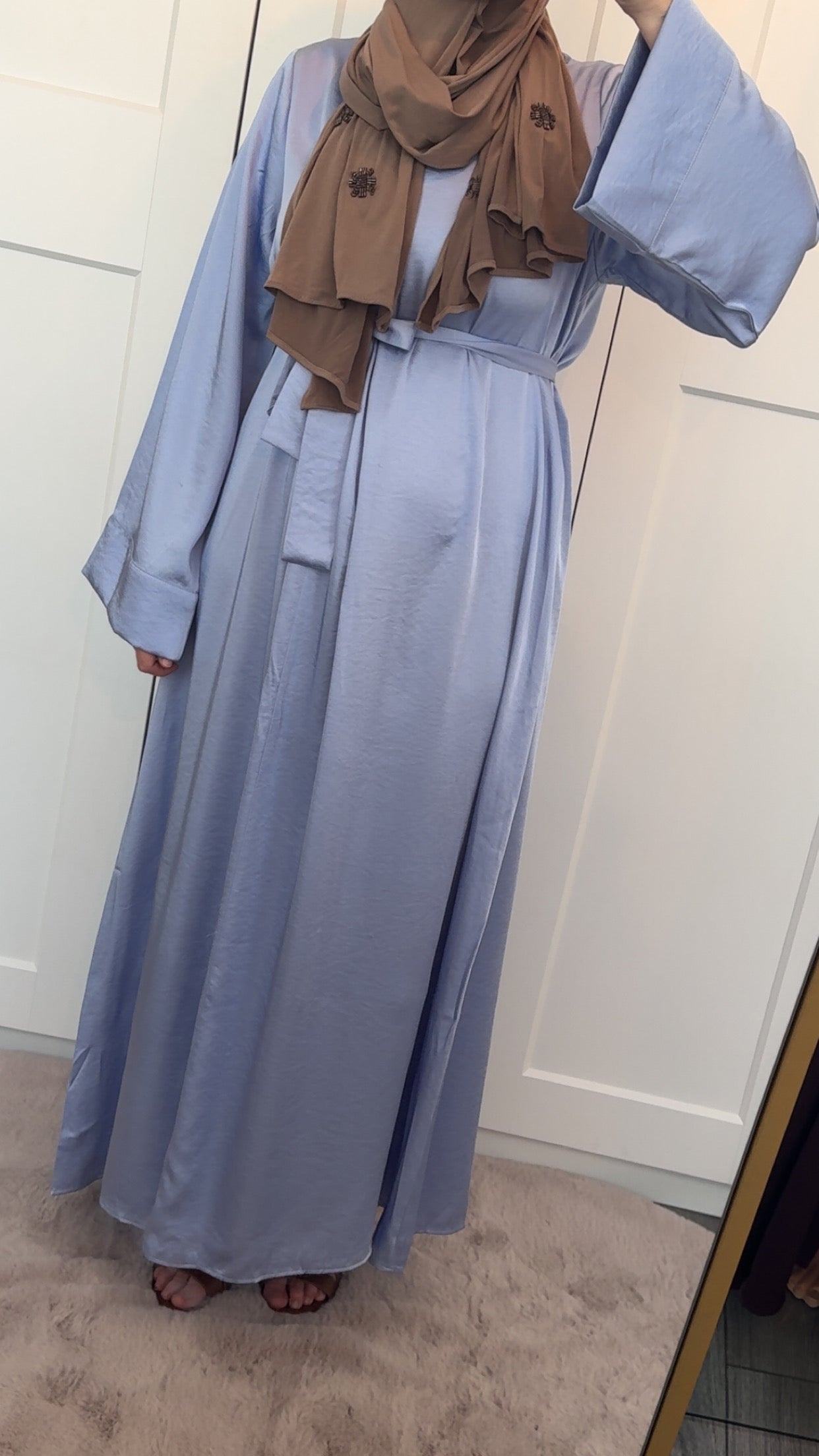 Satin blue maxidress