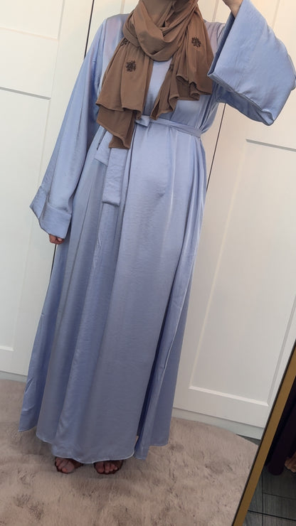 Satin blue maxidress
