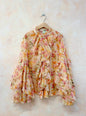 Flower ruffle blouse